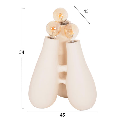 Floor Lamp Trilux Hm4700.02 Terracotta In Off White--[Ε27x3]-45x45x50hcm.