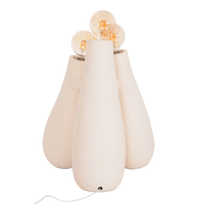 Floor Lamp Trilux Hm4700.02 Terracotta In Off White--[Ε27x3]-45x45x50hcm.