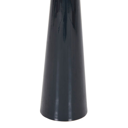 Floor Candlestick (pillar) Guntur Hm4382 Metal In Blue Anthracite-gold Φ20,5x76.5hcm.