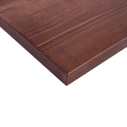 Table Surface From Solid Fir Wood In Walnut 60x60x4 Cm