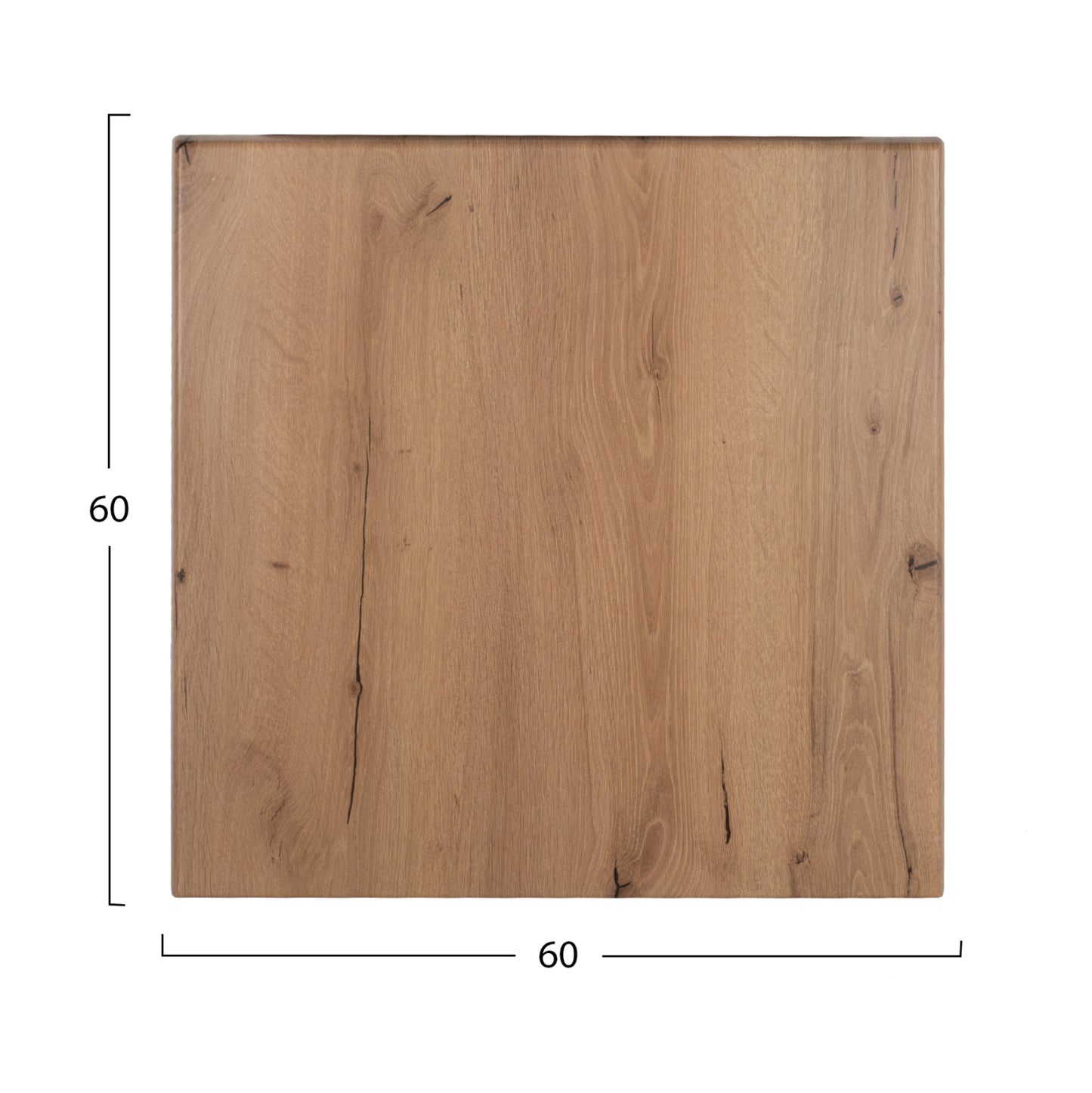 Tabletop 4680 Square Hm5229.14 Werzalit In Natural Wood Color 60x60cm.
