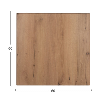 Tabletop 4680 Square Hm5229.14 Werzalit In Natural Wood Color 60x60cm.