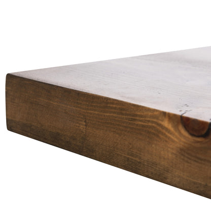 Tabletop Square Hm6150 Solid Fir Wood In Walnut Varnish 80x80x4(thickness)cm.