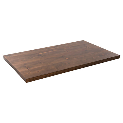 Tabletop Hm6151 Solid Fir Wood In Walnut Varnish 120x80x4(thickness)cm.