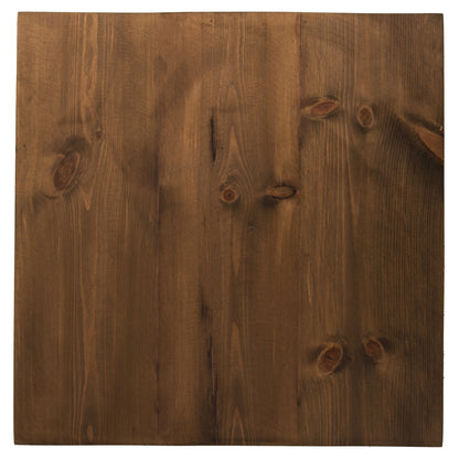 Tabletop Square Hm6152 Solid Fir Wood In Walnut Varnish 50x50x4(thickness)cm.