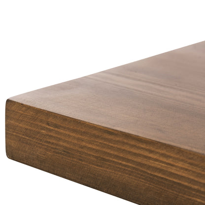Tabletop Square Hm6152 Solid Fir Wood In Walnut Varnish 50x50x4(thickness)cm.