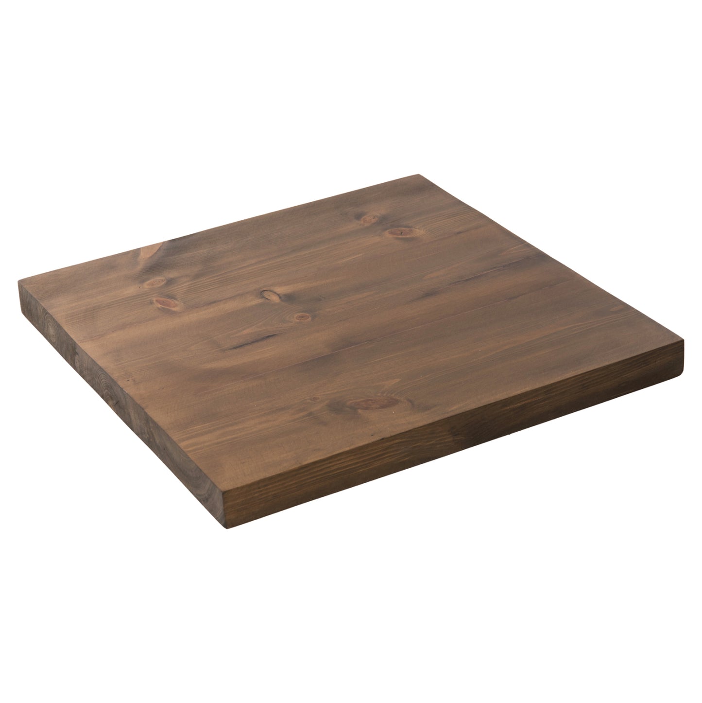 Tabletop Square Hm6152 Solid Fir Wood In Walnut Varnish 50x50x4(thickness)cm.