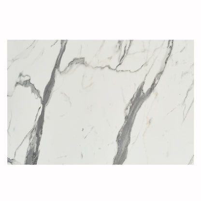 Hpl Tabletop Hm5840.31 Rectangular In White Marble 120x80cm.