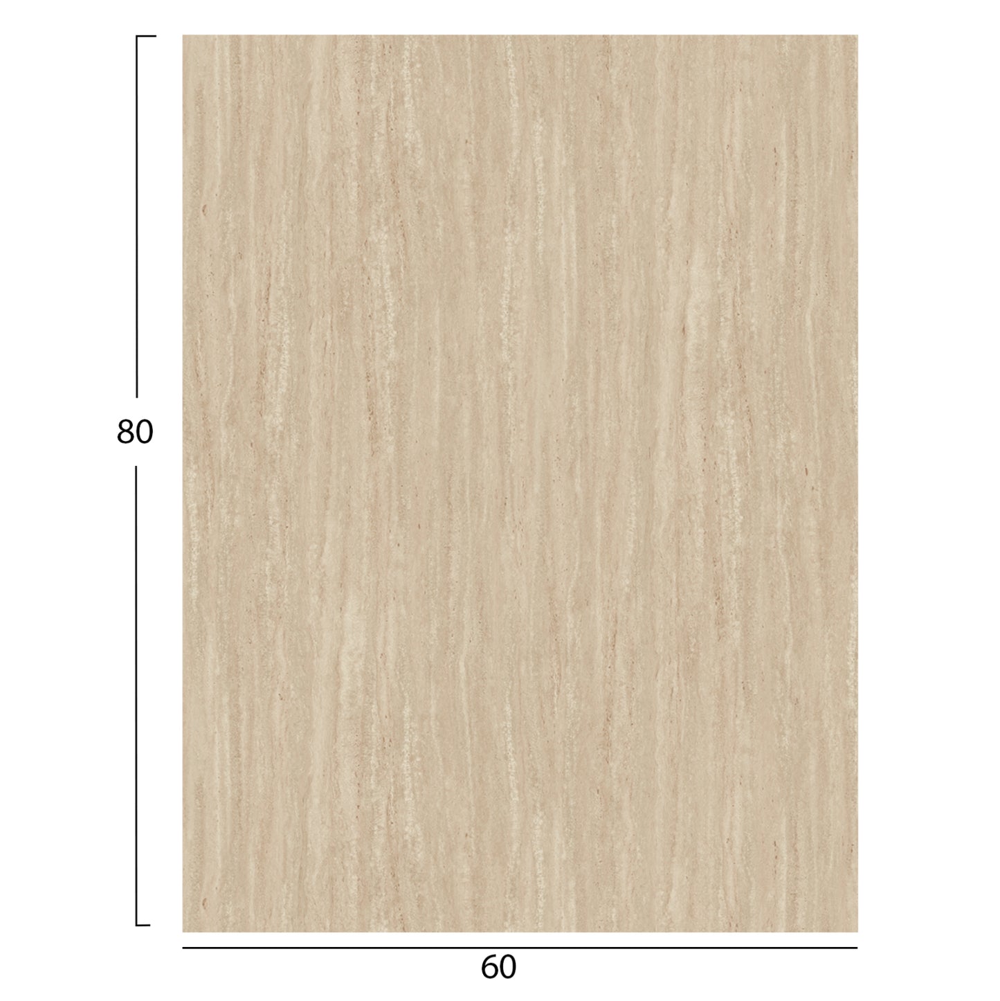 Hpl Tabletop Hm6350.35 Rectangular In Travertine Stone Color 60x80cm