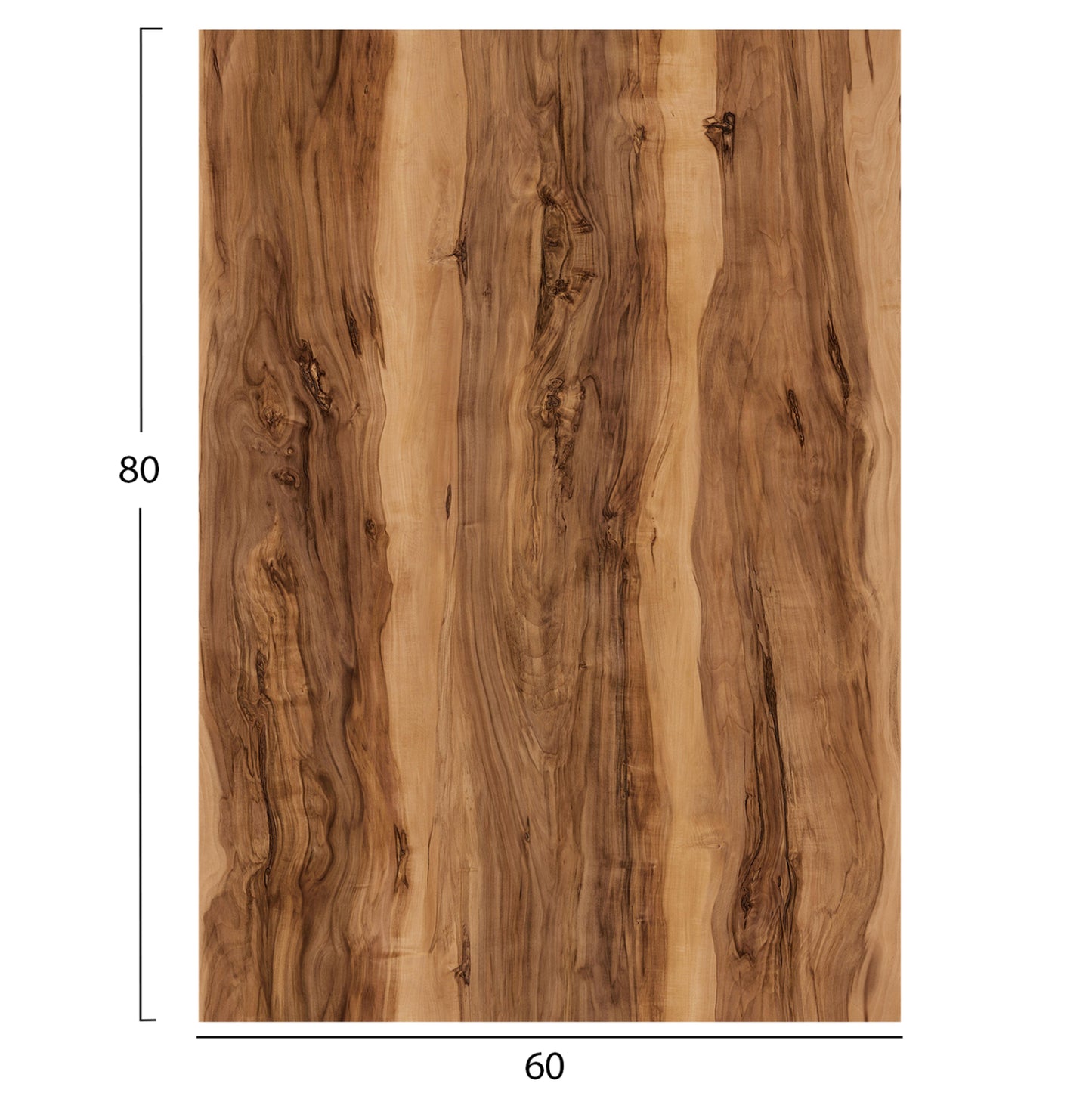 Hpl Tabletop Hm6350.30 Rectangular In Indian Sheesham Color 60x80cm