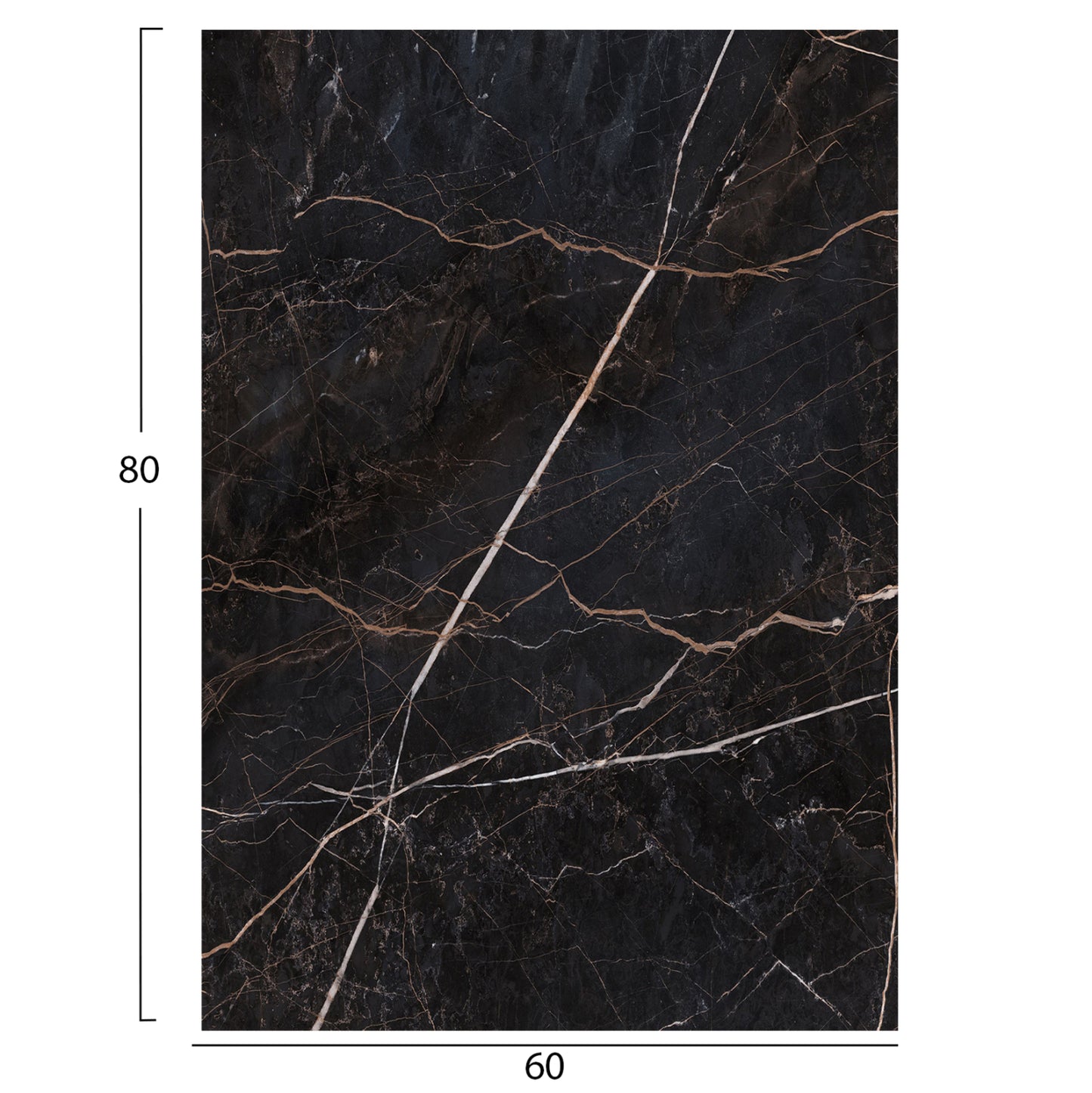 Hpl Tabletop Hm6350.34 Rectangular In Black Marble Color 60x80cm