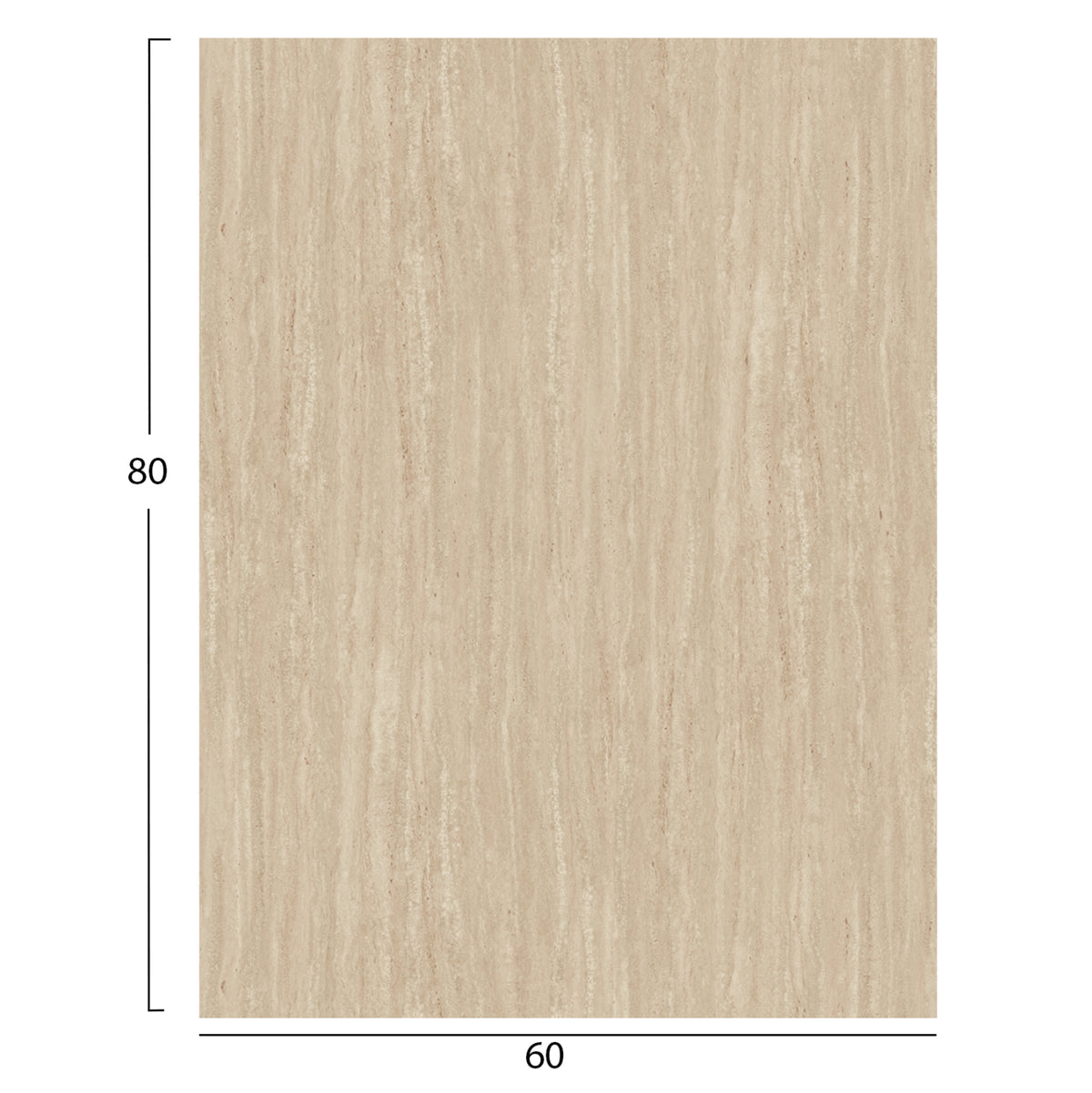 Hpl Tabletop Hm6350.35 Rectangular In Travertine Stone Color 60x80cm