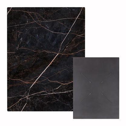 Hpl Tabletop Hm6350.34 Rectangular In Black Marble Color 60x80cm