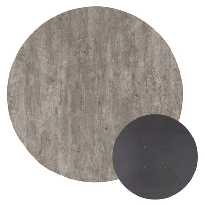 Hpl Tabletop Hm5841.37 Round In Concrete Φ60cm.