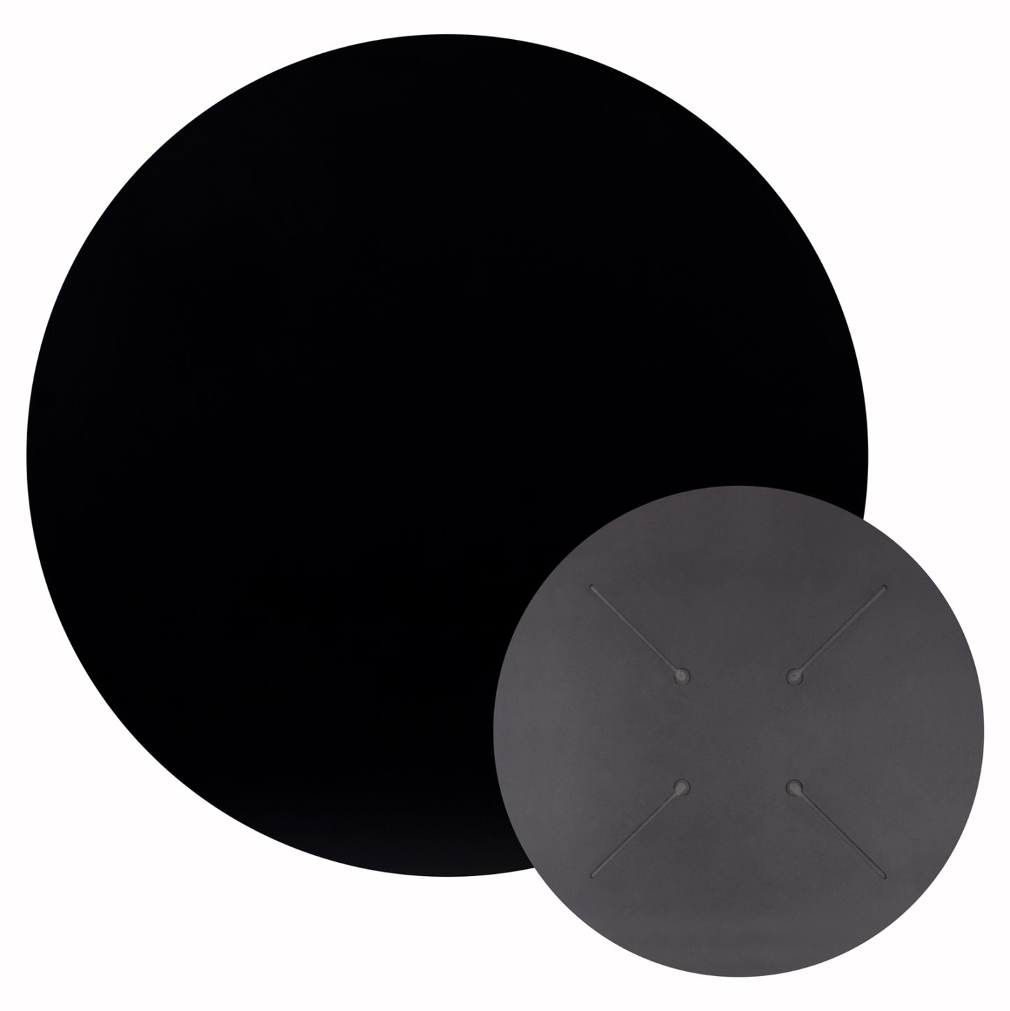 Hpl Tabletop Hm5841.21 Round In Black Φ60cm.