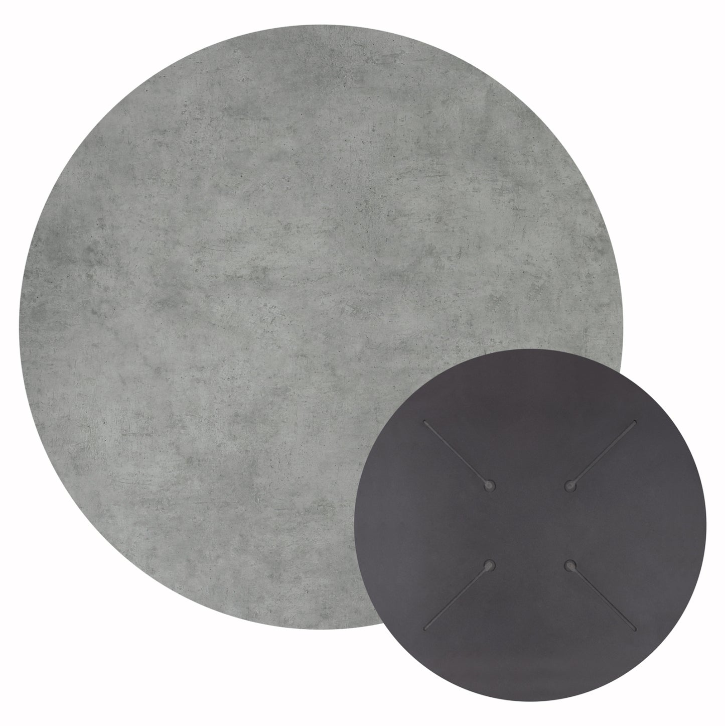 Hpl Tabletop Hm5842.32 Round In Cement Φ70cm.