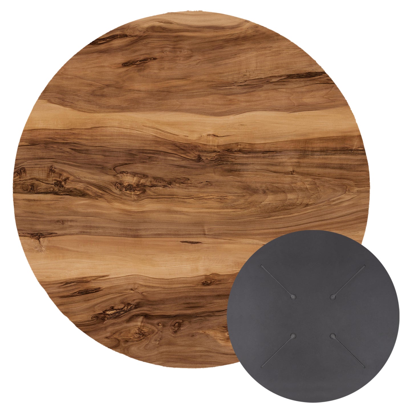 Hpl Tabletop Hm5841.30 Round In Indian Shesham Φ60cm.