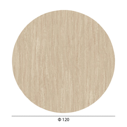 Hpl Tabletop Hm6351.35 Round In Travertine Stone Color Φ120cm.