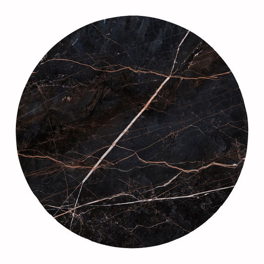 Hpl Tabletop Hm6351.34 Round In Black Marble Φ120cm.
