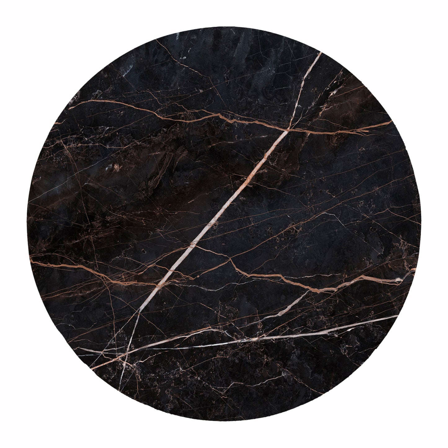 Hpl Tabletop Hm6351.34 Round In Black Marble Φ120cm.
