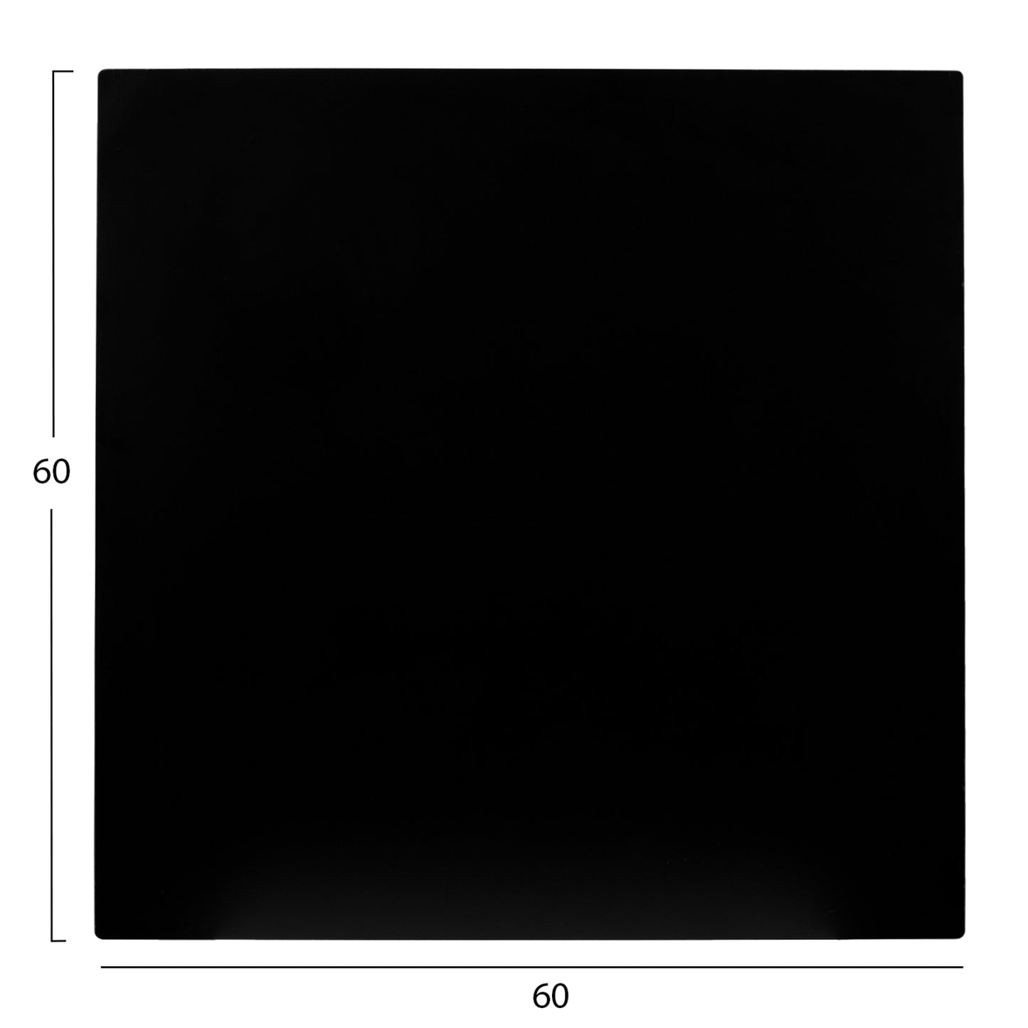 Hpl Tabletop Hm5837.21 Square In Black Color 60x60cm