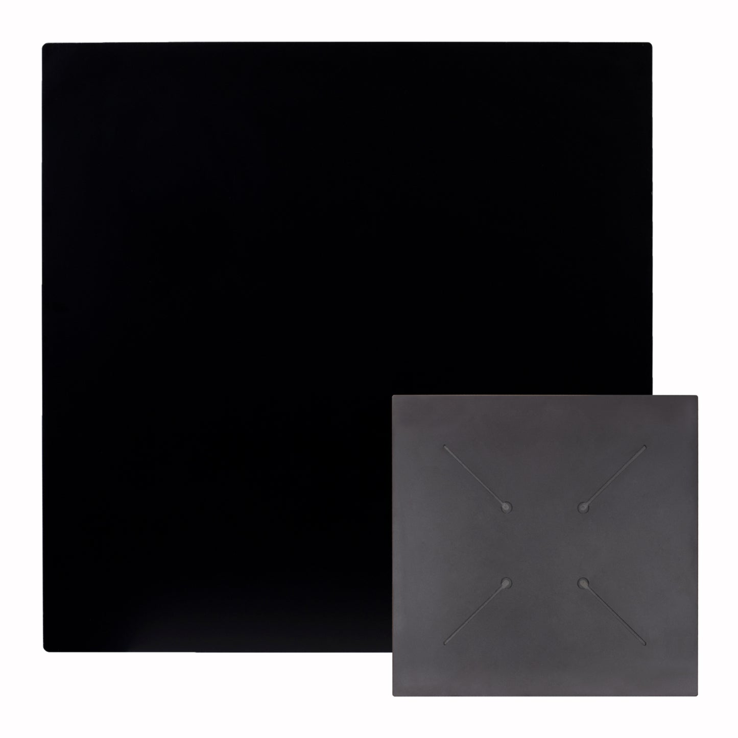 Hpl Tabletop Hm5837.21 Square In Black Color 60x60cm