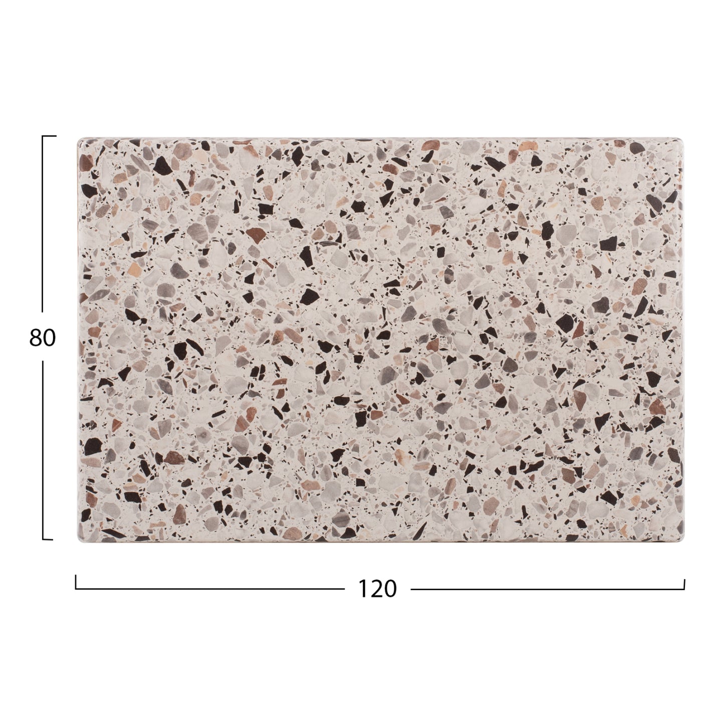 Tabletop Rectangular Hm5630.16 Werzalit 120x80cm. Terrazzo 5766