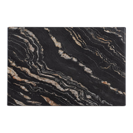 Tabletop Rectangular Hm5630.15 Werzalit 120x80cm. Black Gold Marble 5787