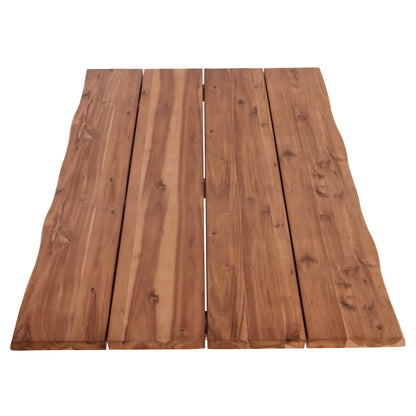 Tabletop Rectangular Hm6301.01 Solid Acacia Wood In Natural Color--140x80x3.5 (thickness)cm.