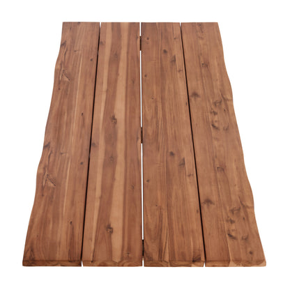 Tabletop Rectangular Hm6303.01 Solid Acacia Wood In Natural Color--200x100x3.5 (thickness)cm.