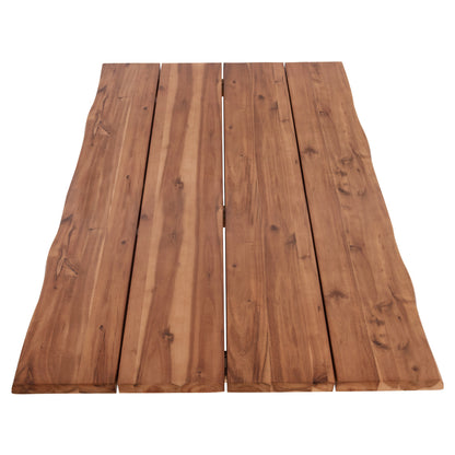 Tabletop Rectangular Hm6302.01 Solid Acacia Wood In Natural Color--160x80x3.5 (thickness)cm.
