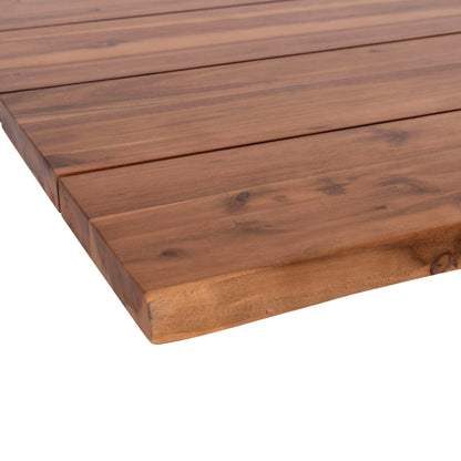 Tabletop Rectangular Hm6301.01 Solid Acacia Wood In Natural Color--140x80x3.5 (thickness)cm.