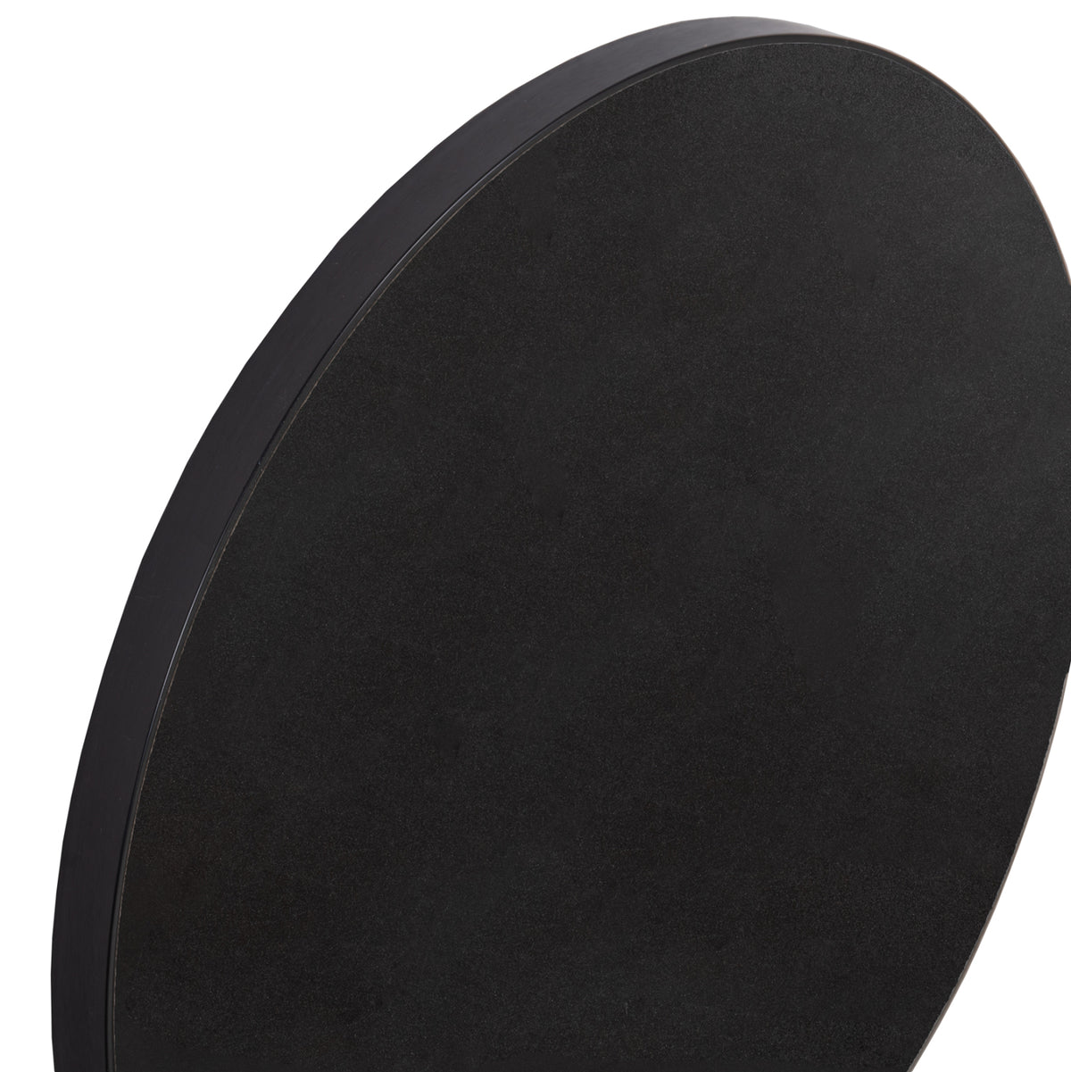 Sintered Stone Round Tabletop ΗΜ6652.03 Black Marble--black Alu "ring" Frame Φ60cm.