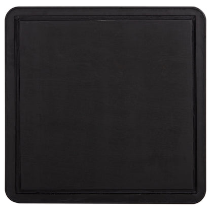 Sintered Stone Square Tabletop Hm6655.03 Black Marble--black "ring" Frame 80x80cm.