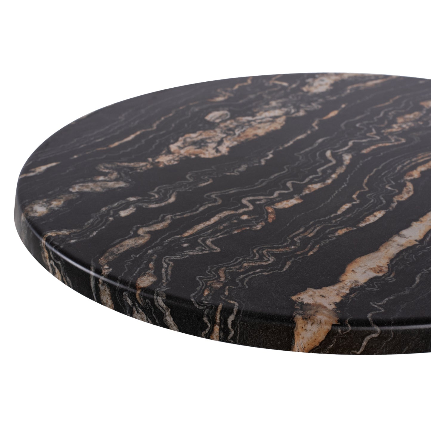 Tabletop Round Hm5227.15 5787 Werzalit Φ60 Black Gold Marble