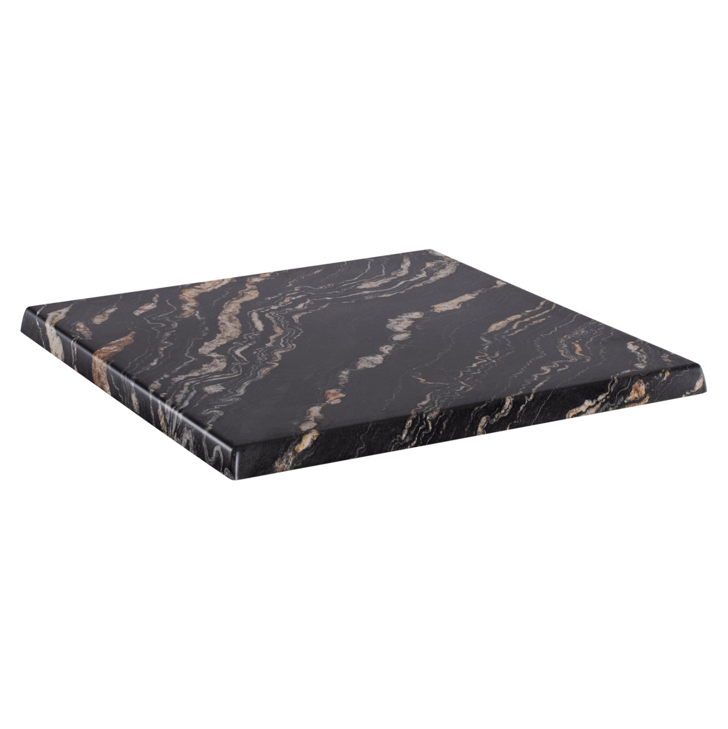 Tabletop Square Hm5231.15 Werzalit 80x80cm. Black Gold Marble 5787