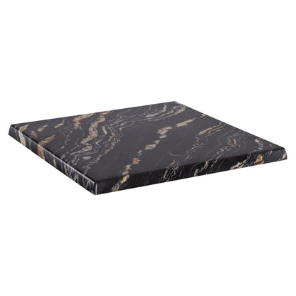 Tabletop Square Hm5231.15 Werzalit 80x80cm. Black Gold Marble 5787