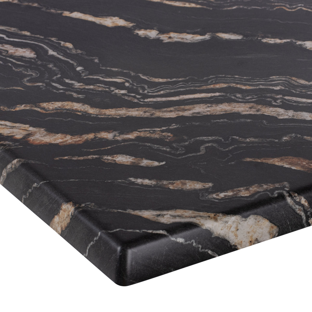 Tabletop Square Hm5231.15 Werzalit 80x80cm. Black Gold Marble 5787