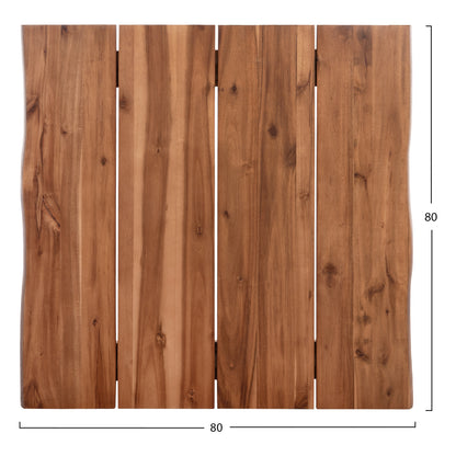 Tabletop Square Hm6300.01 Solid Acacia Wood In Natural Color--80x80x3.5 (thickness) Cm.