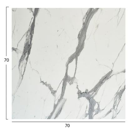 Square Hpl Tabletop Hm5838.31 White Marble 70x70cm.