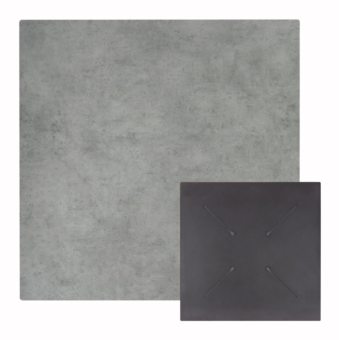 Square Hpl Tabletop Hm5839.32 Cement 80x80cm.
