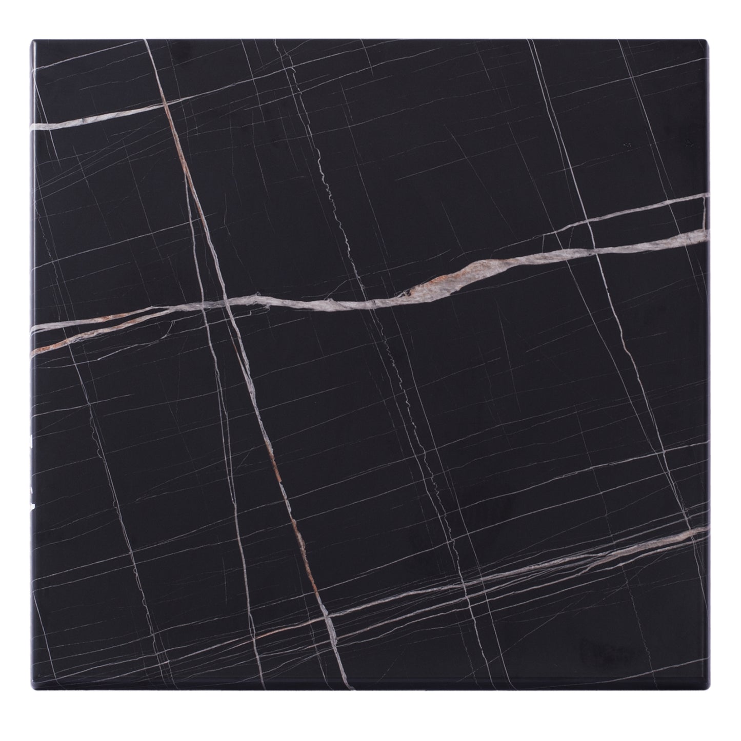 Tabletop Made Of Werzalit Square Black Marble-look  741 Fb95229.13 60x60cm