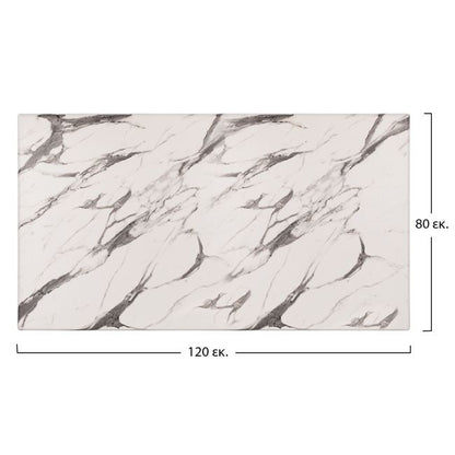 Table Desktop Werzalit 120x80 Marble White-grey 5657 Hm5630.11