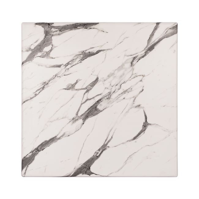 Table Desktop Werzalit 70x70 Marble White-grey 5657 Hm5230.11