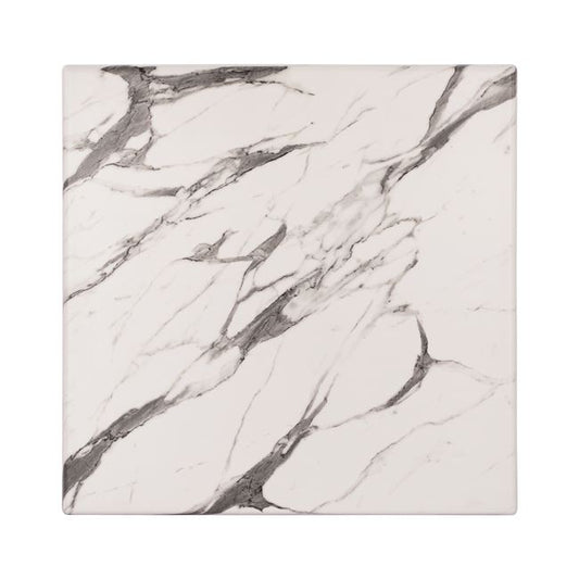 Table Desktop Werzalit 70x70 Marble White-grey 5657 Hm5230.11