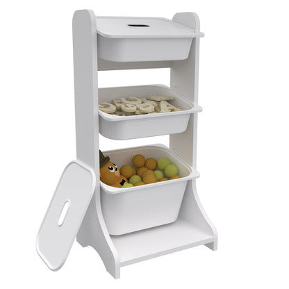 Storage Furniture Fred Hm18207.01 White Melamine 44x35x90hcm.