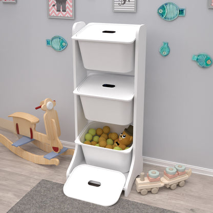 Storage Furniture Fred Hm18208.01 White Melamine 44x35x107hcm.