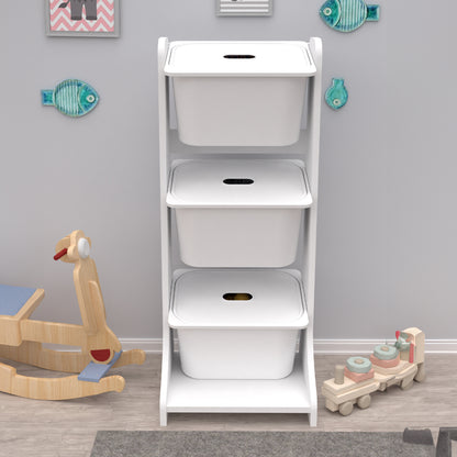 Storage Furniture Fred Hm18208.01 White Melamine 44x35x107hcm.