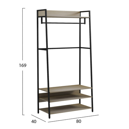 Entryway Furniture/open Access Wardrobe Aranja Hm18084 Metal-melamine 84x40x169hcm.
