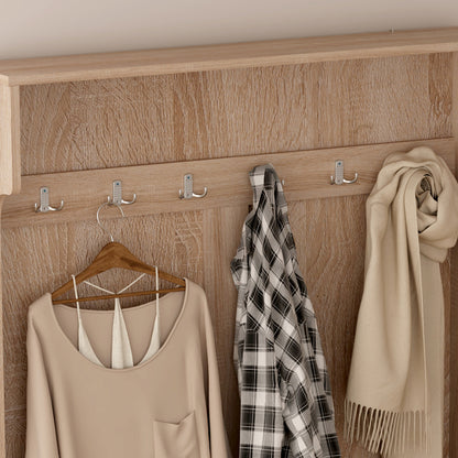Entryway Furniture Kaylor Hm2475.01 With Hooks&storage Space-mdf In Sonama 93x34x180hcm.